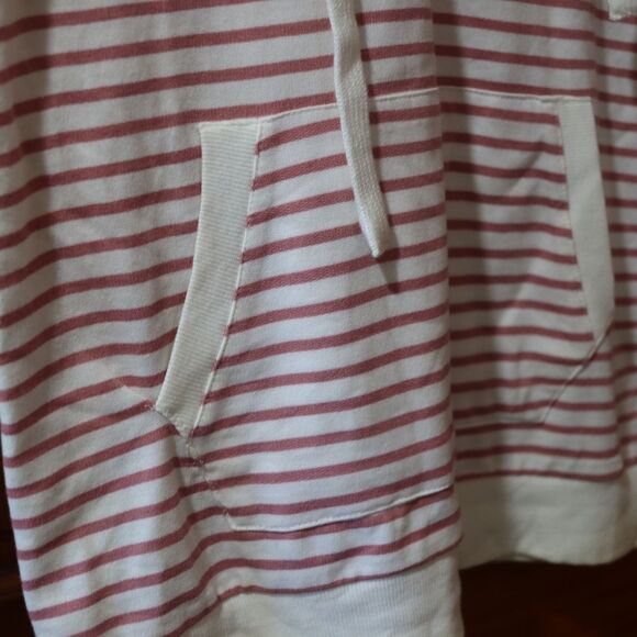 Sunday Striped Preppy Hooded Pullover Top Medium - Picture 10 of 10